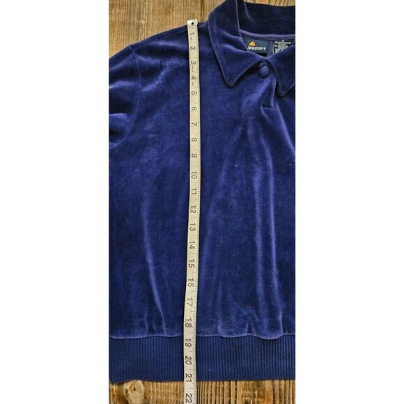 Vintage Liz Claiborne Velour Tracksuit Small Purple Sweatshirt Pull On Sweatpant - Picture 12 of 16